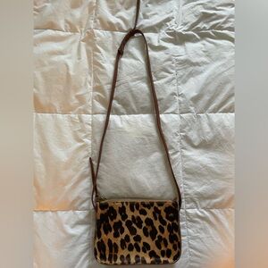 MADEWELL The Simple Crossbody Bag in Leopard Calf Hair NWT